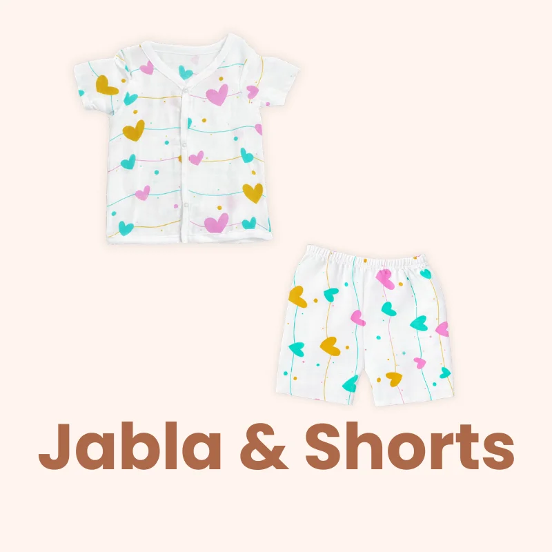 baby jabla and shorts set cotton front open jabla baby summer outfit