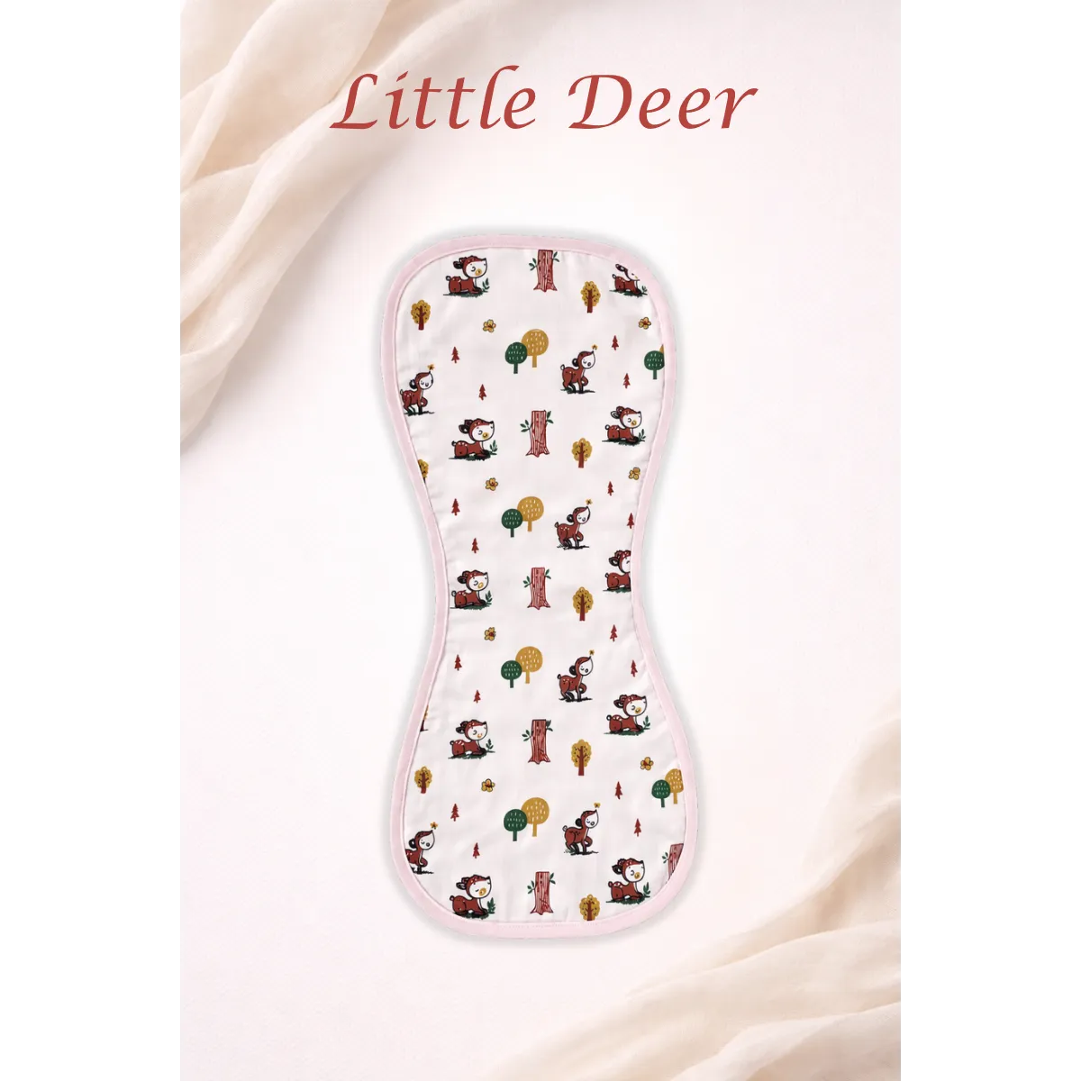 muslin burp cloth deer print 3 layer cotton absorbent burp cloth