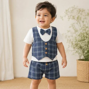 Boys Cotton Party Wear Co-ord Set (1-5Y)