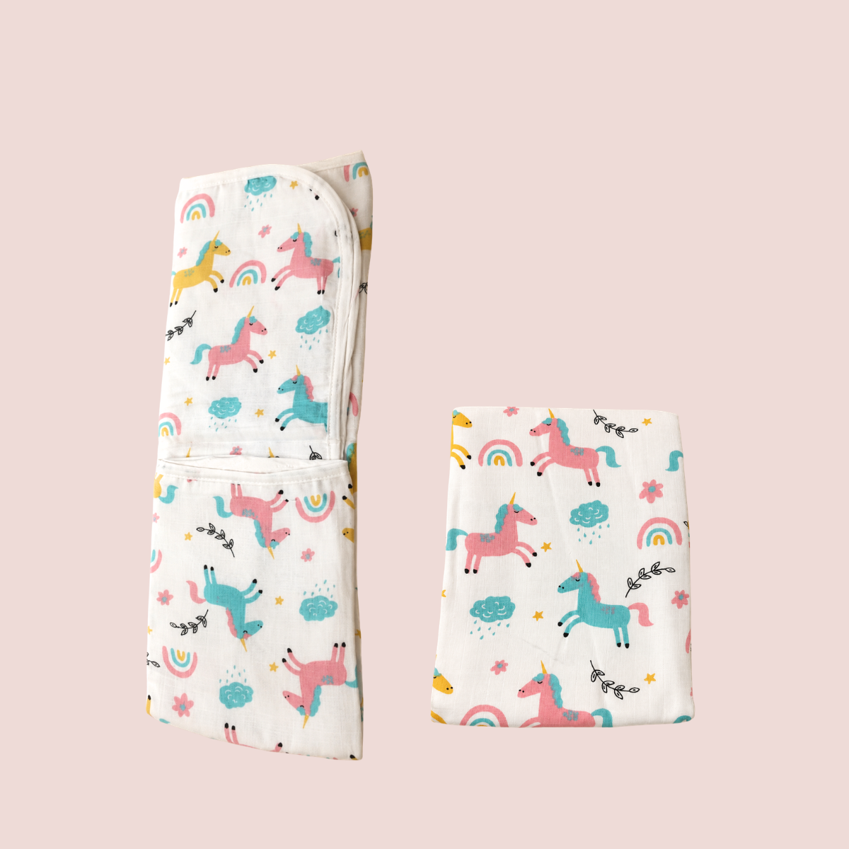 Muslin Hooded Towel/Swaddle - Pack of 2 - Image 4