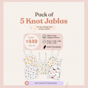 Muslin knot Jabla(0-12M) | Pack of 5