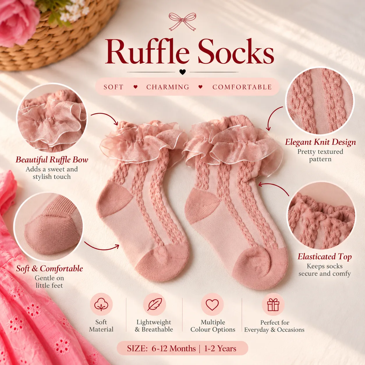Ruffle Socks | 6-24 Months - Image 2