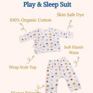 Wrap Top & Pants Set | 0–18 Months | 100% Cotton